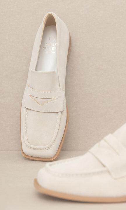 OASIS SOCIETY June - Square Toe Penny Loafers Oasis Society
