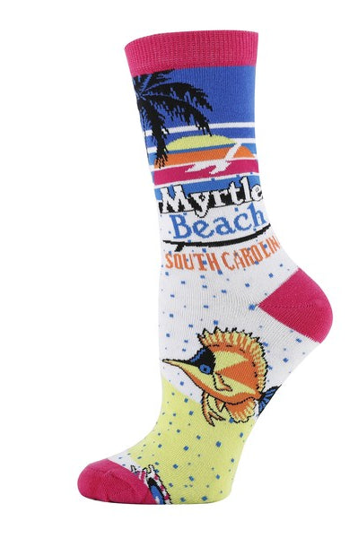 Myrtle Beach - Women's Funny crew socks Oooh Yeah Socks
