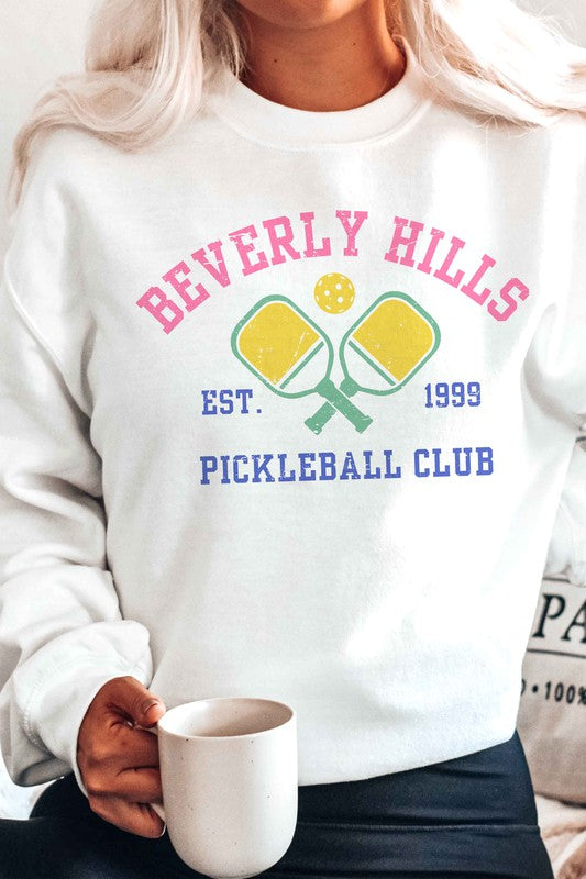 BEVERLY HILLS PICKLEBALL CLUB GRAPHIC SWEATSHIRT A. BLUSH CO.