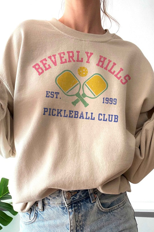 BEVERLY HILLS PICKLEBALL CLUB GRAPHIC SWEATSHIRT A. BLUSH CO.