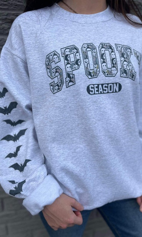 Spooky Season Bat Sweatshirt Ask Apparel