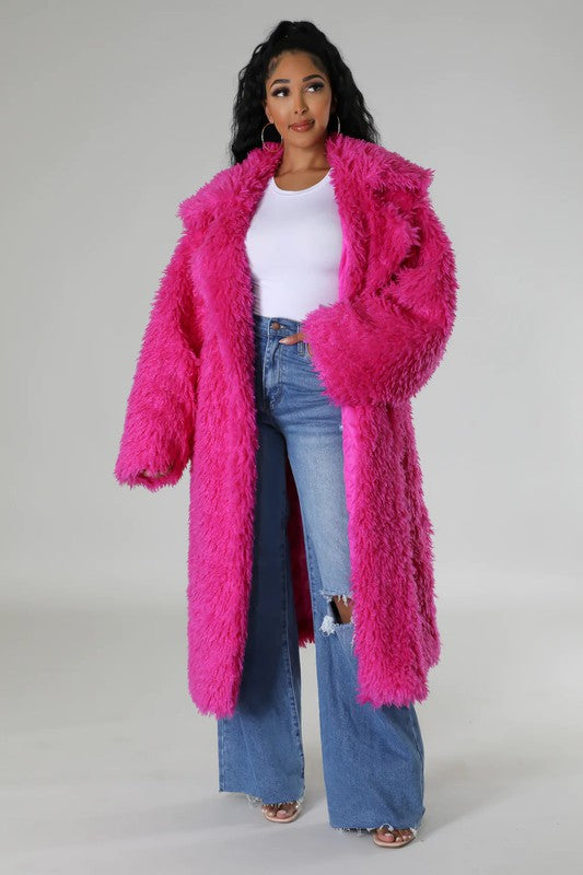 ATHINA Fuzzy Fur Winter Heavy Jacket Athina