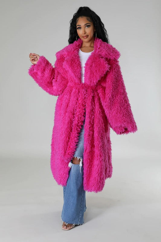 ATHINA Fuzzy Fur Winter Heavy Jacket Athina