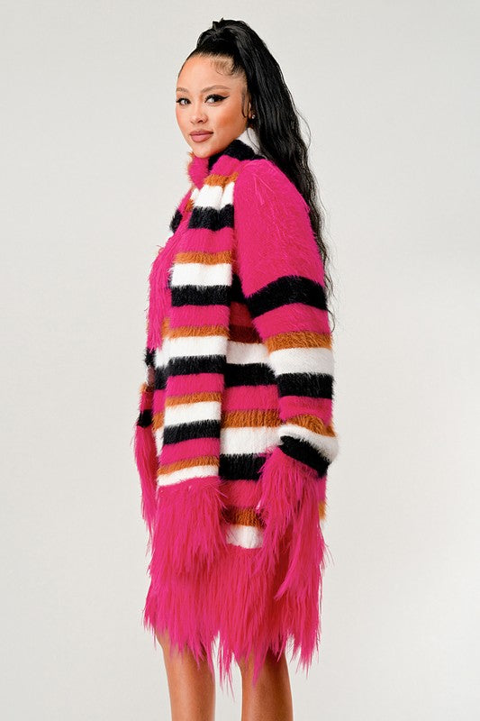 Athina Fuzzy Striped Sweater Athina