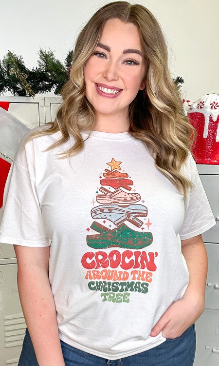 Crockin' Around the Christmas Tree Graphic T-Shirt Tees2urdoor