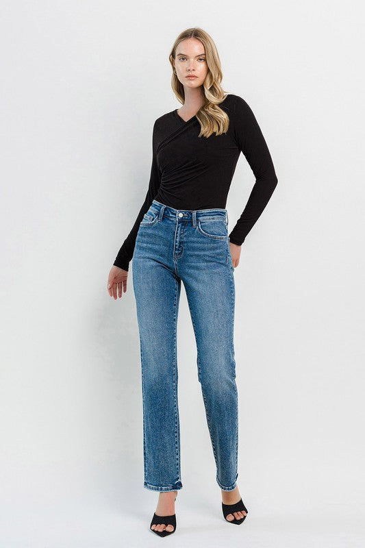 High Rise Straight Jeans Flying Monkey