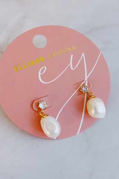 Classy Freshwater Pearl Dangle Earrings Ellison and Young