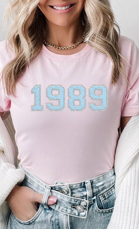1989 Graphic Tee Faux Chenille Taylor Plus Tee Kissed Apparel