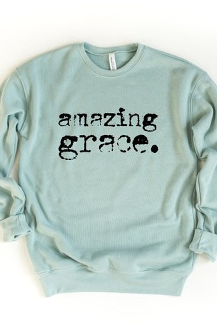 Amazing Grace Premium Crewneck Sweatshirt Ocean and 7th