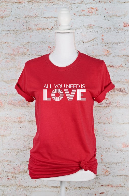 All You Need is Love Crew Neck Tee Ocean and 7th