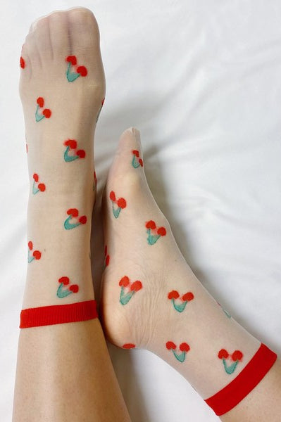 Sweet And Fruity Sheer Socks Set Of 2 Pairs Ellison and Young