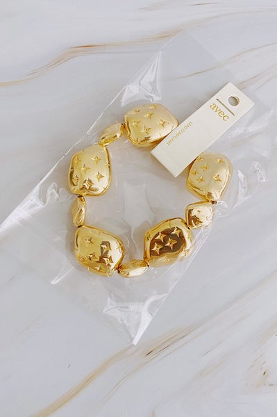 Starlight Golden Pebble Stretch Bracelet Ellison and Young