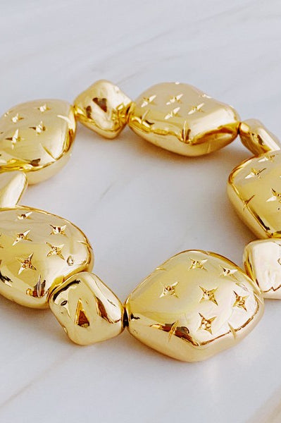 Starlight Golden Pebble Stretch Bracelet Ellison and Young