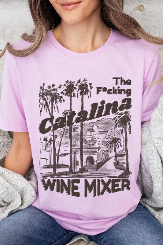 Catalina Wine Mixer Palm Tree Graphic T Shirts Color Bear