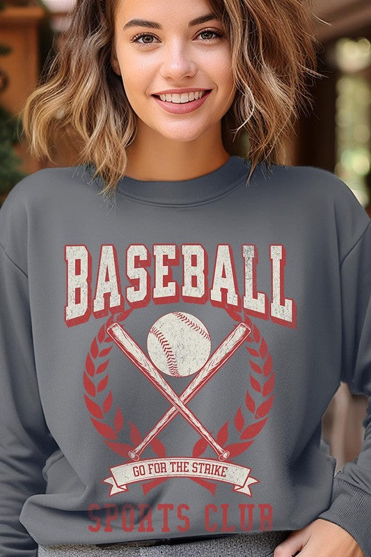 Baseball Sports Club Graphic Fleece Sweatshirts Color Bear