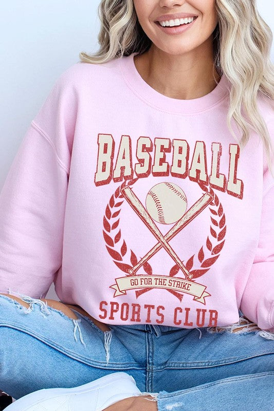 Baseball Sports Club Graphic Fleece Sweatshirts Color Bear