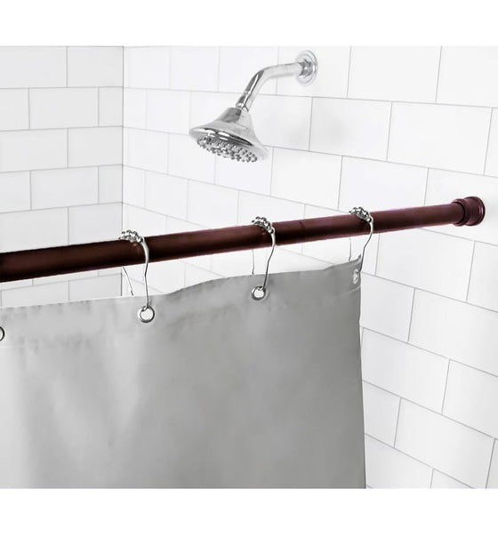 Burgundy Adjustable Tension Curtain Rod 41-76 in. Home Mart Goods