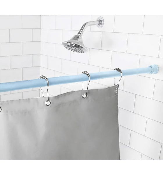 Blue Adjustable Tension Curtain Rod 41-76 in. Home Mart Goods