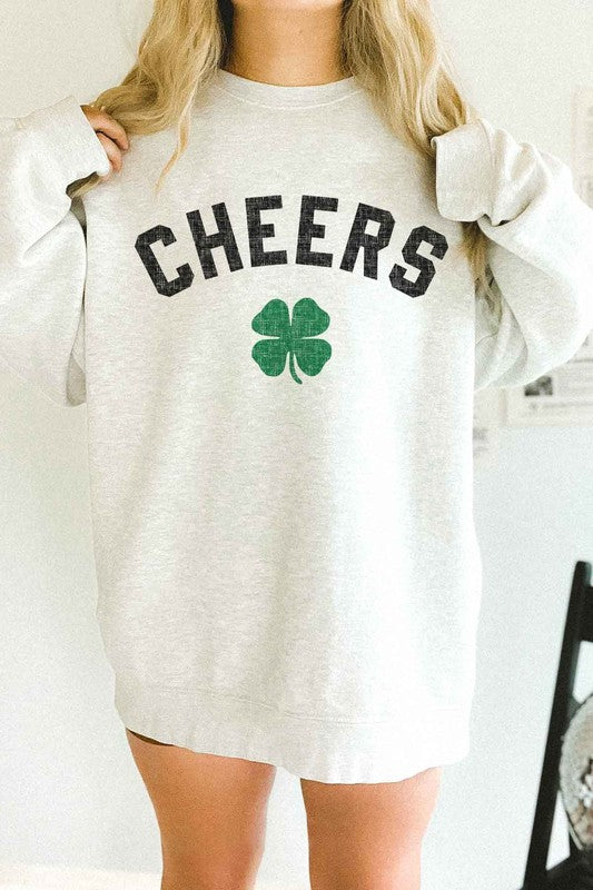 Cheers St Patrick's Oversized Sweatshirt ROSEMEAD LOS ANGELES CO
