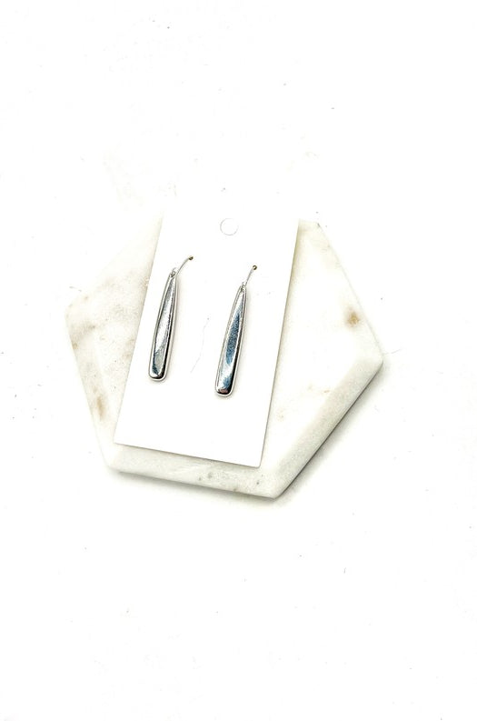 Silver Chrome Pixie Acrylic Earrings Baubles by B