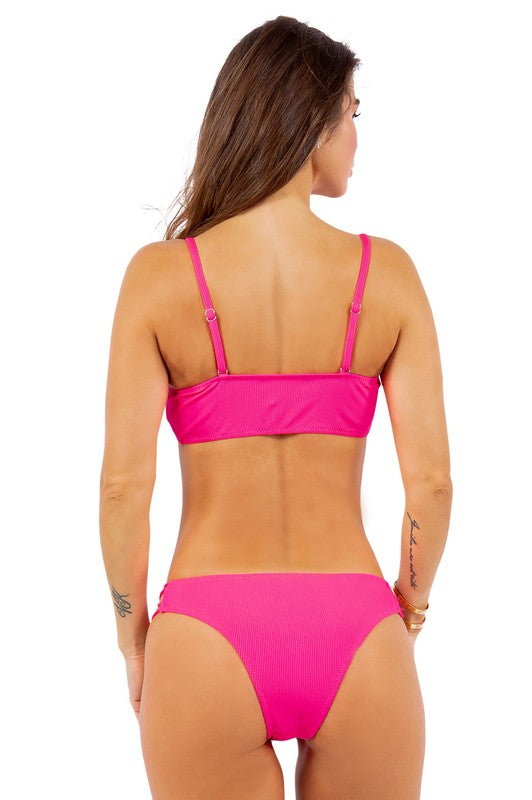 Two Piece Bikini with Lace Cut Out Mermaid Swimwear