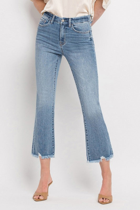 High Rise Crop Flare Jeans VERVET by Flying Monkey
