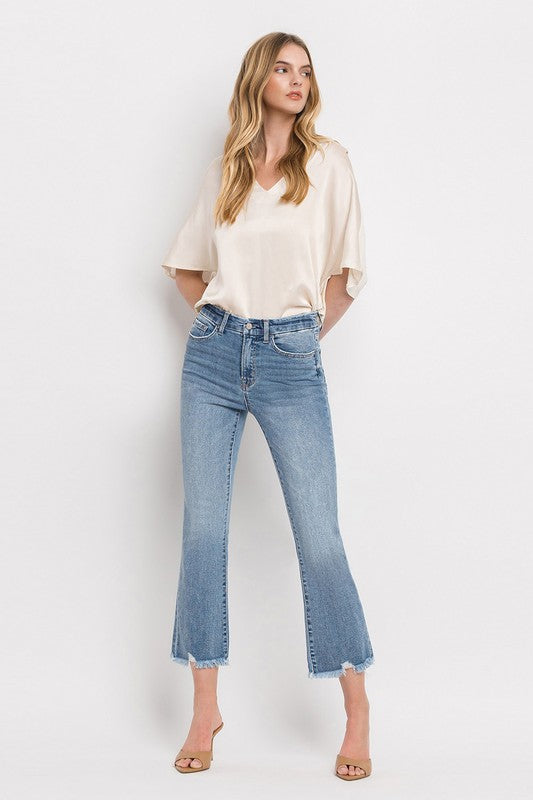 High Rise Crop Flare Jeans VERVET by Flying Monkey