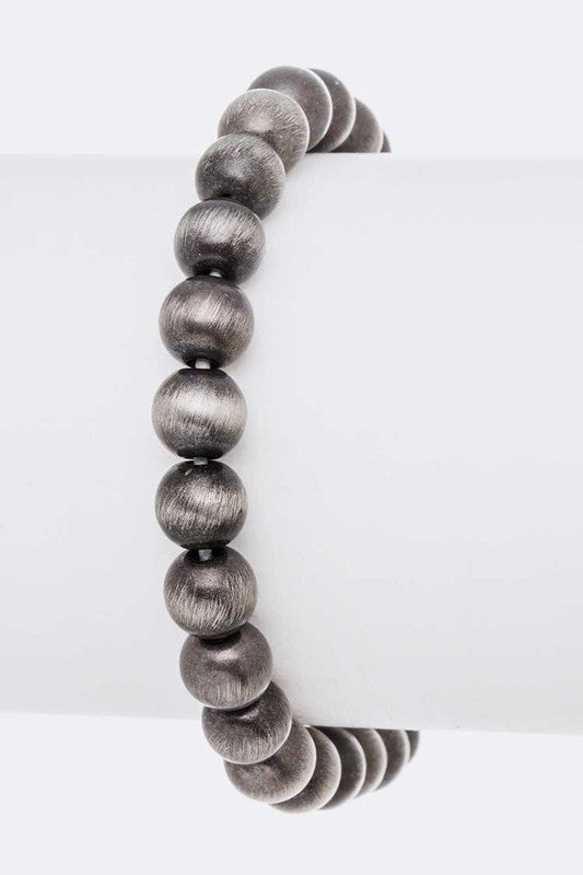 Compressed Stone Navajo Beads Stretch Bracelet LA Jewelry Plaza