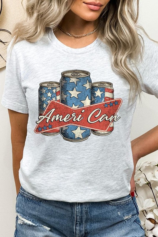 Ameri Can 4th Of July Graphic T Shirts Color Bear