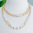 Fourfect, Layered Clip Chain Necklace Ellison and Young