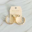 Linked Golden Hoop Earrings Ellison and Young
