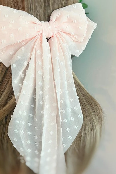 Dreamy Dotty Sheer Bow Hair Clip Ellison and Young