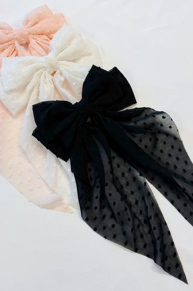 Dreamy Dotty Sheer Bow Hair Clip Ellison and Young