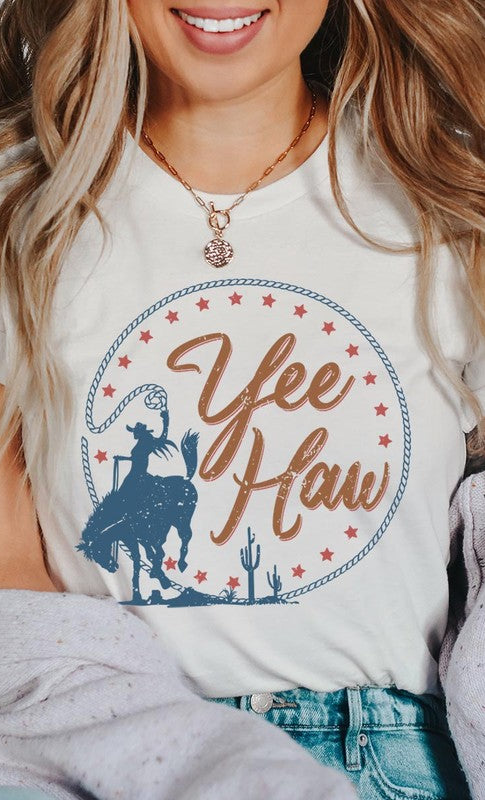 Yee Haw Cowgirl Graphic T Shirts Color Bear