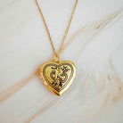 Nostalgic Heart Initial Open Locket Necklace Ellison and Young