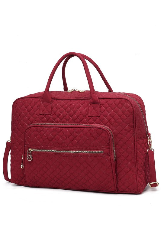 MKF Collection Jayla Solid Quilted Duffle Bag MKF Collection by Mia K