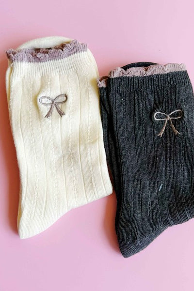 Bow Bow Socks Set Of 2 Ellison and Young