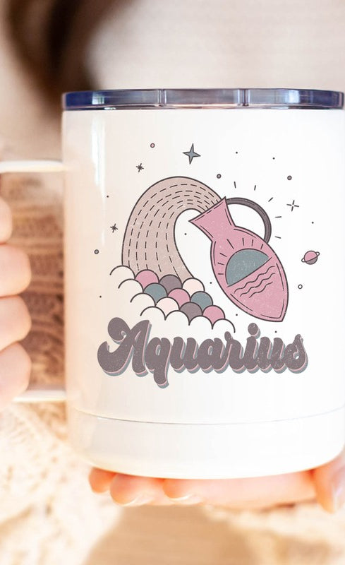 Aquarius Astrological Sign Coffee Travel Cup Cali Boutique