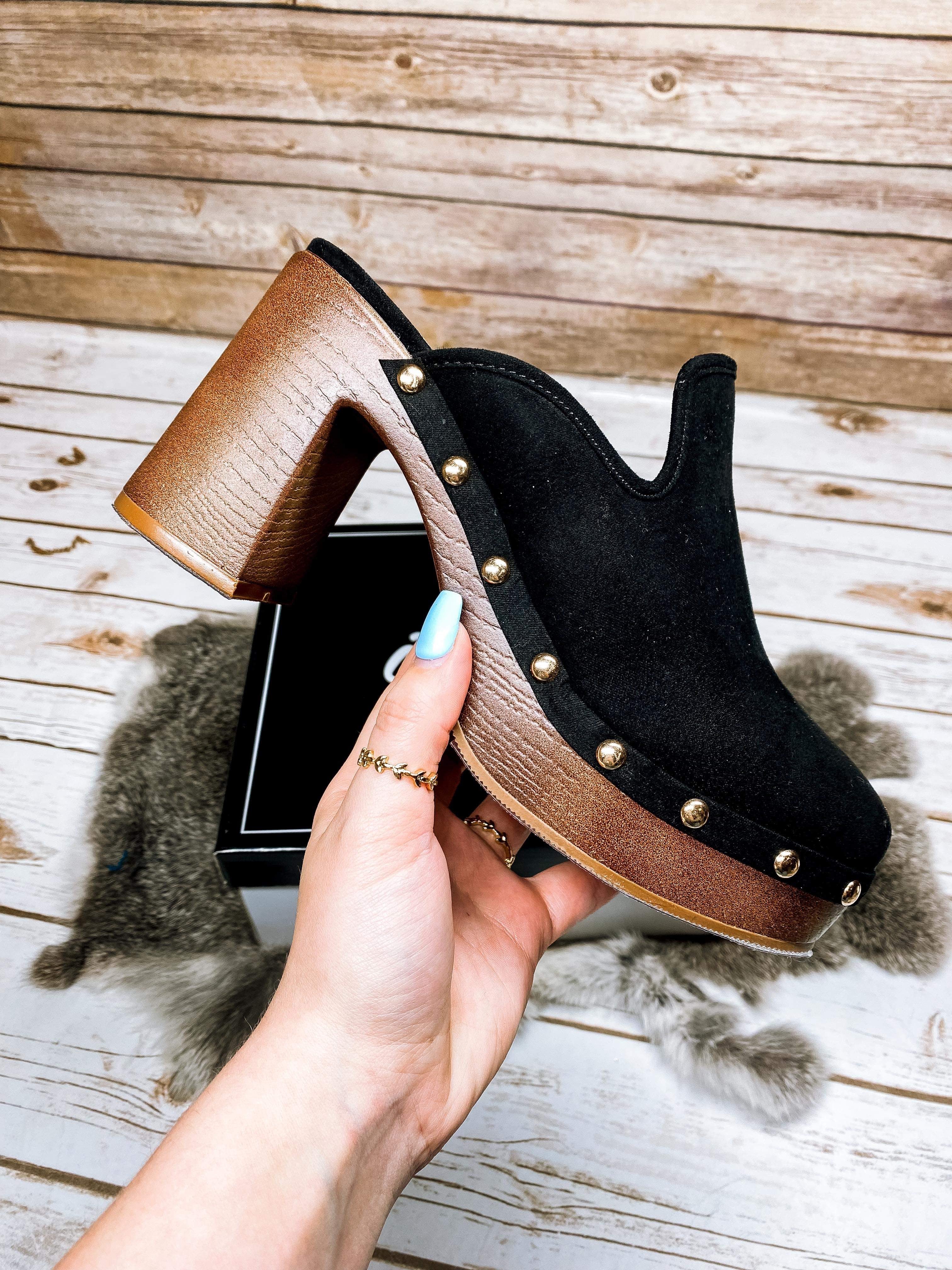Claire Suede Clog Bliss Dropship