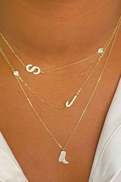 Finest Shine Initial Sterling Silver Necklace Ellison and Young
