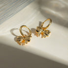 18K Gold-Plated Bow Earrings Trendsi