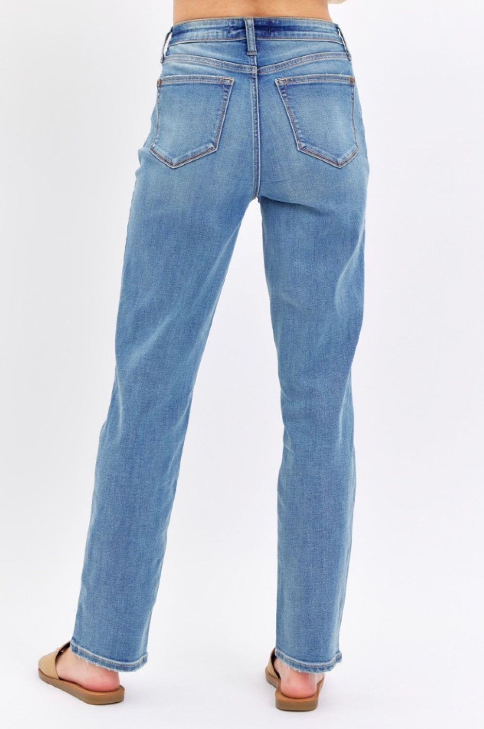 Judy Blue Full Size High Waist Straight Jeans Trendsi