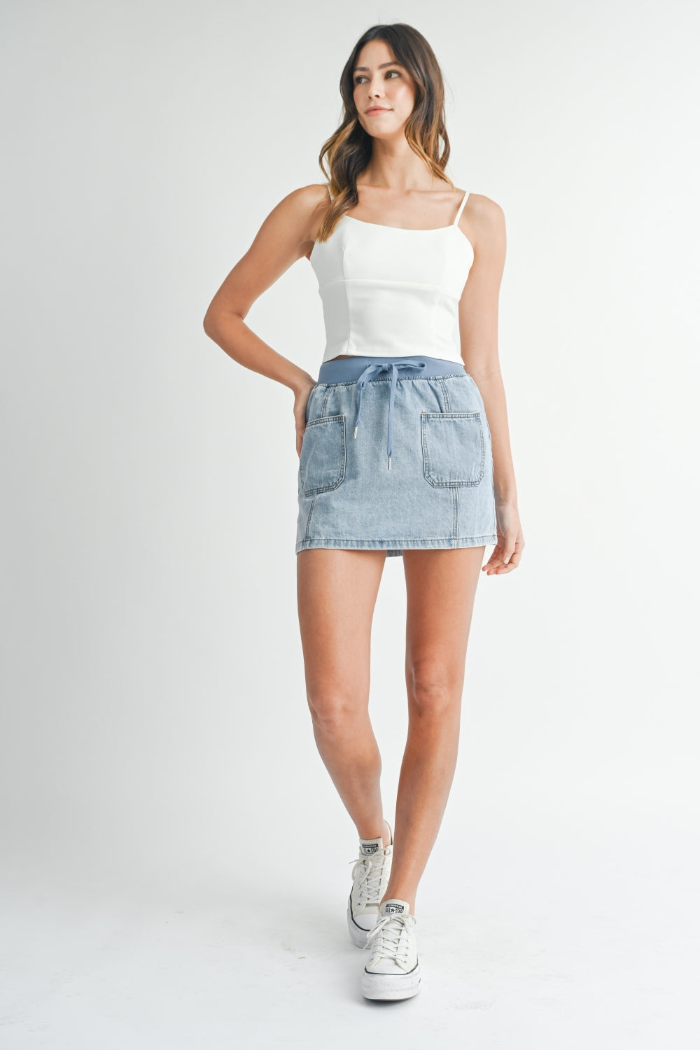 MABLE Strappy Back Cropped Cami Trendsi