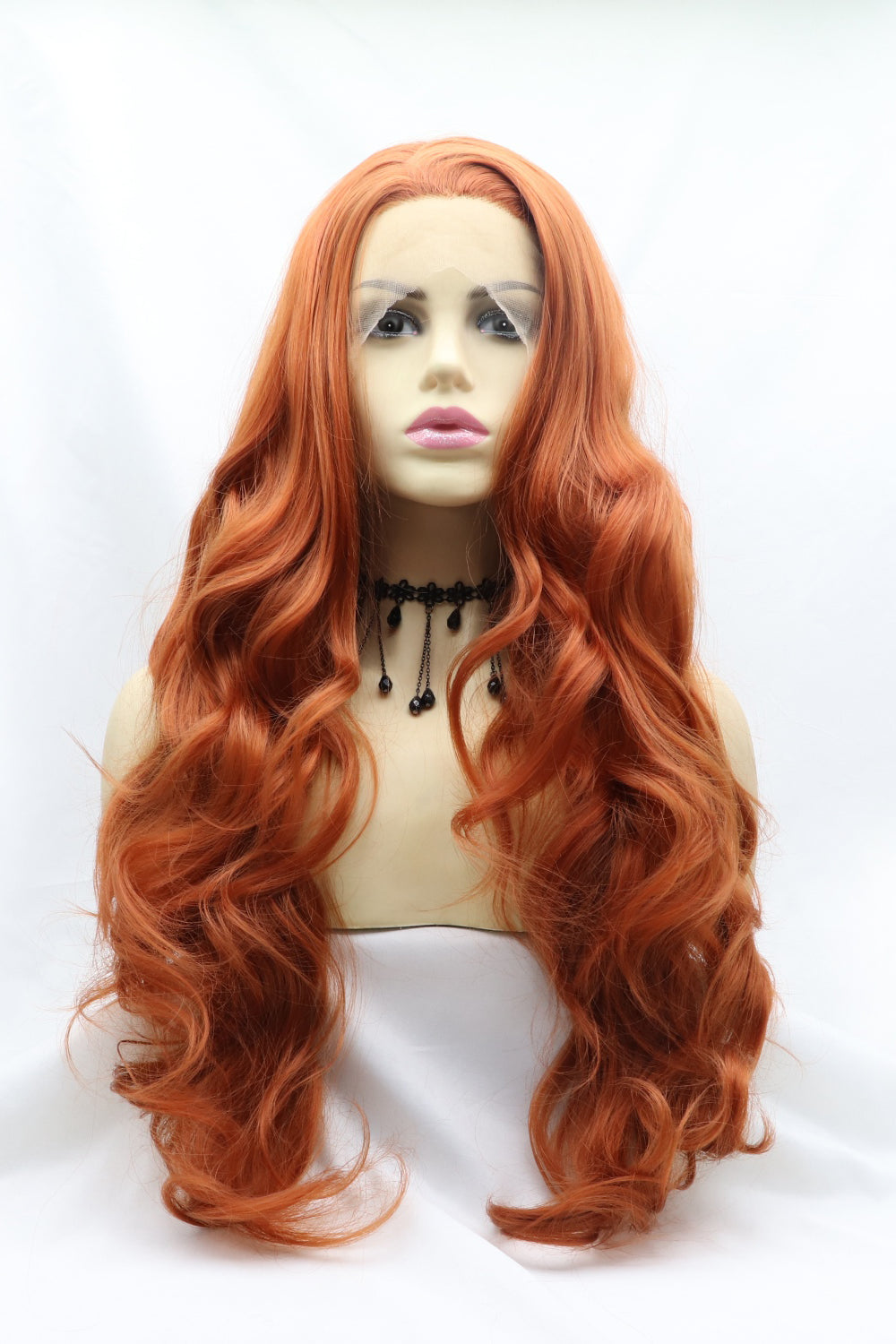13*3" Lace Front Wigs Synthetic Long Wavy 24" 130% Density Trendsi