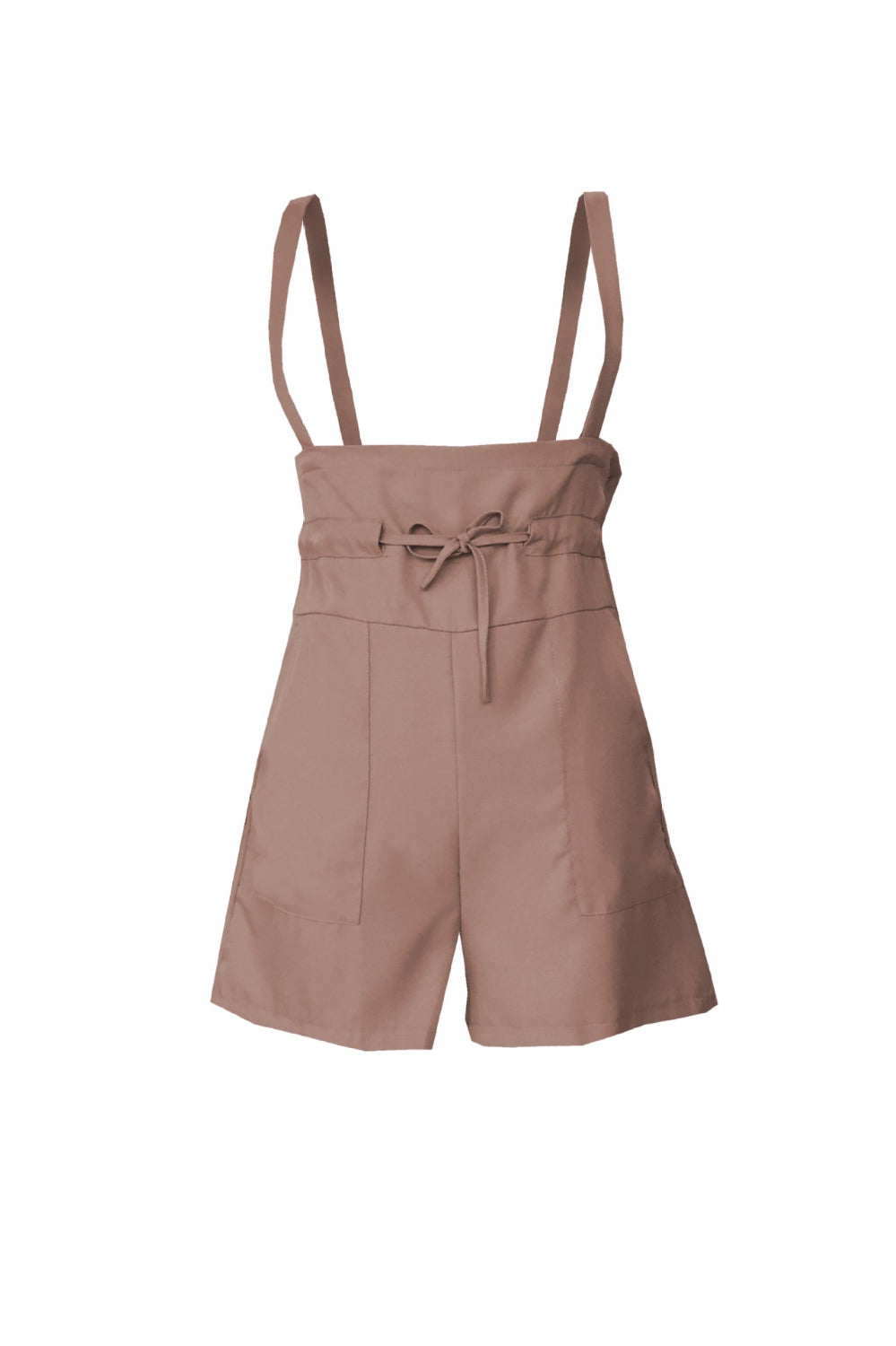 Drawstring Wide Strap Overalls with Pockets Trendsi