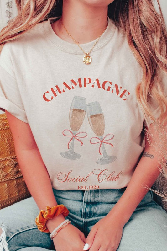 CHAMPAGNE SOCIAL CLUB Graphic T-Shirt A. BLUSH CO.