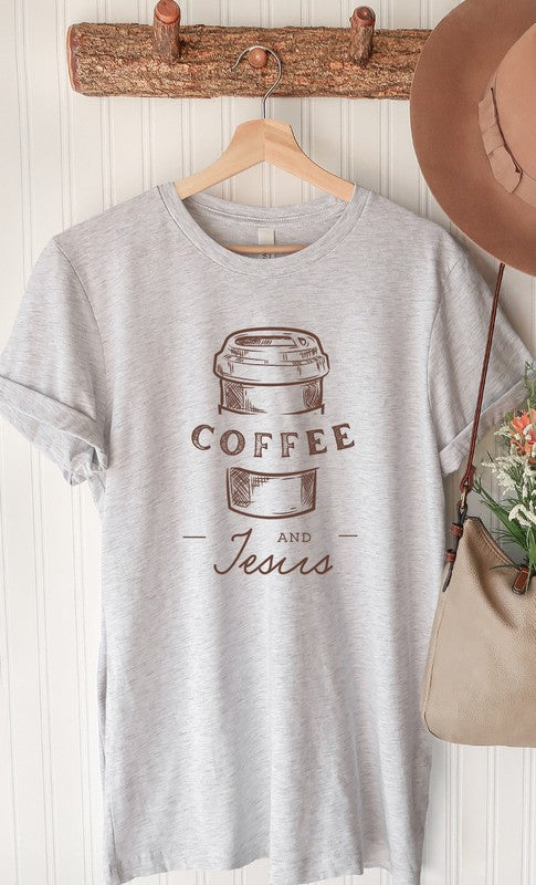Coffee and Jesus PLUS SIZE Graphic Tee Kissed Apparel