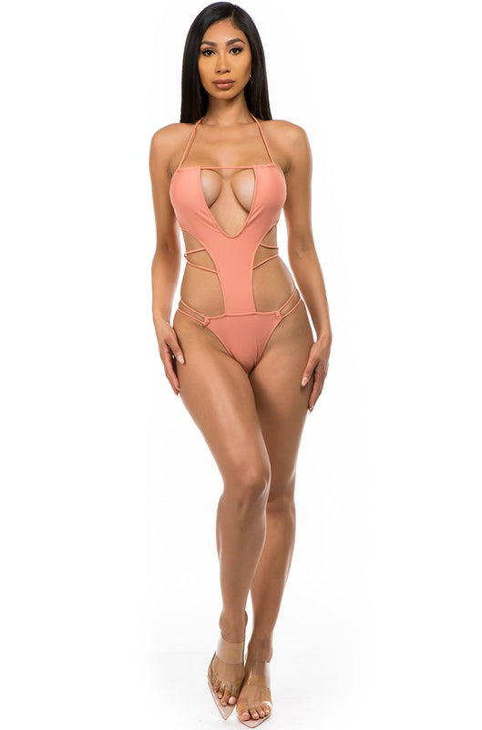 One-piece with sexy cut outs Mermaid Swimwear