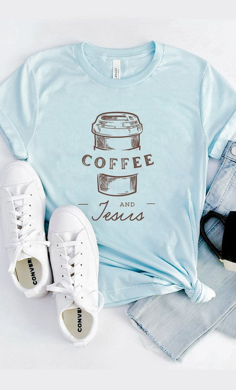 Coffee and Jesus PLUS SIZE Graphic Tee Kissed Apparel