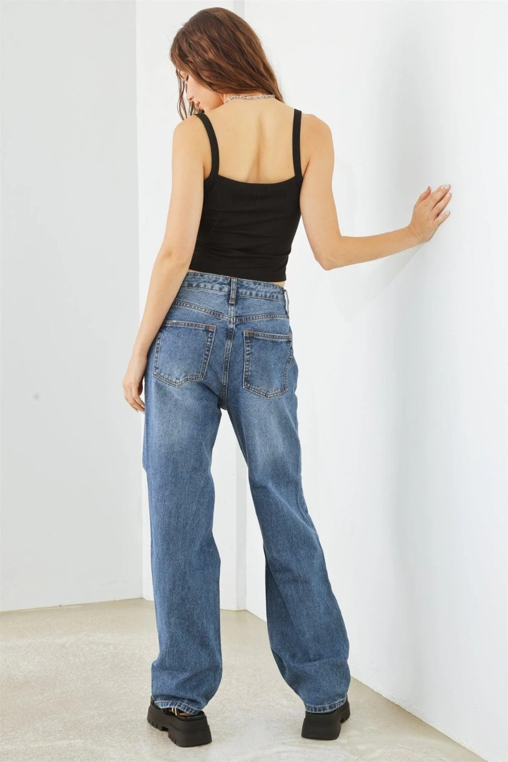 HAMMER COLLECTION Distressed High Waist Jeans Trendsi